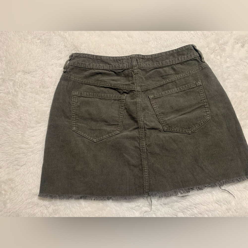 Pacsun Casual Olive Green Denim Skirt - Picture 5 of 7